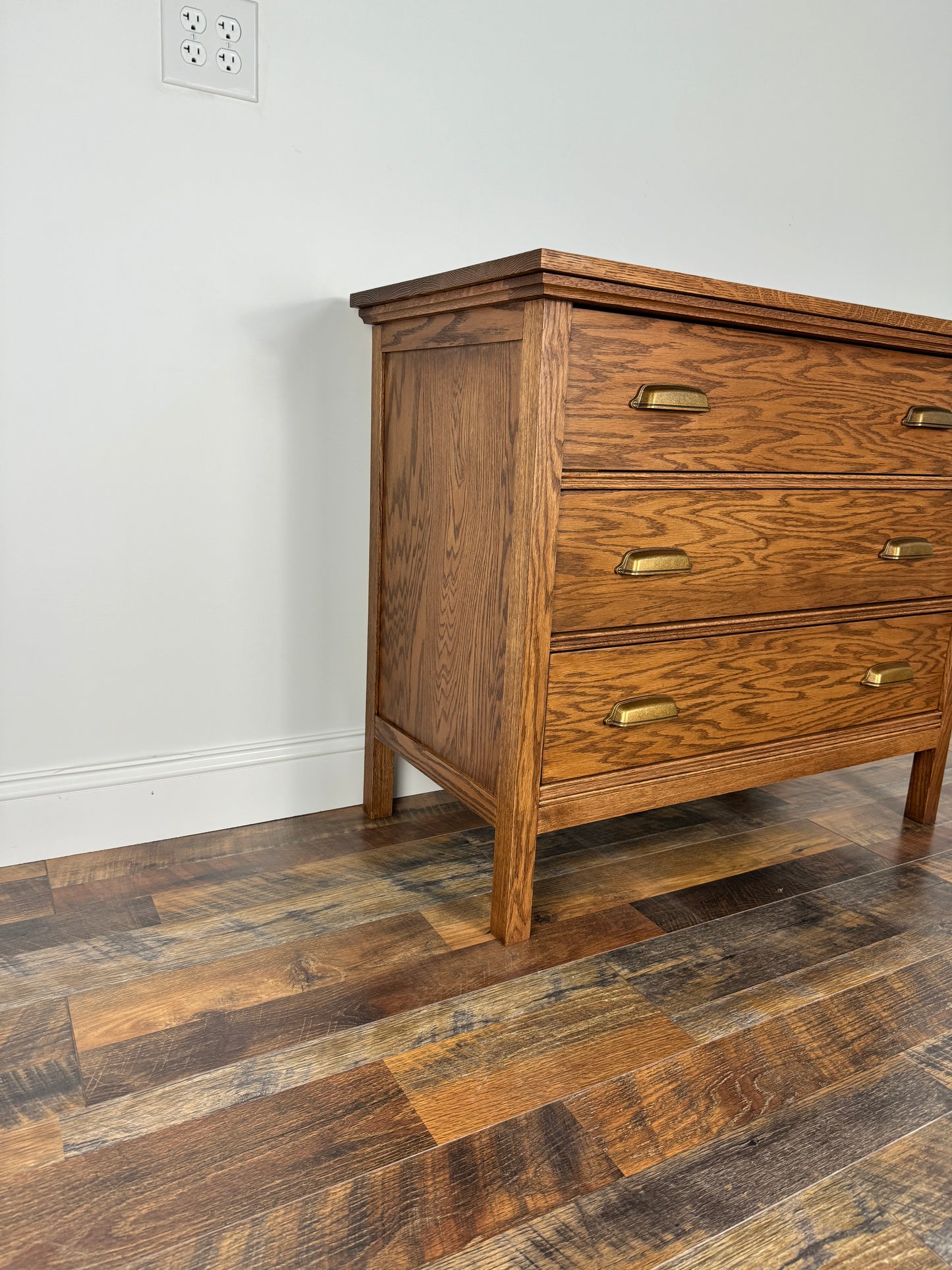 Oak Three Drawer Dresser