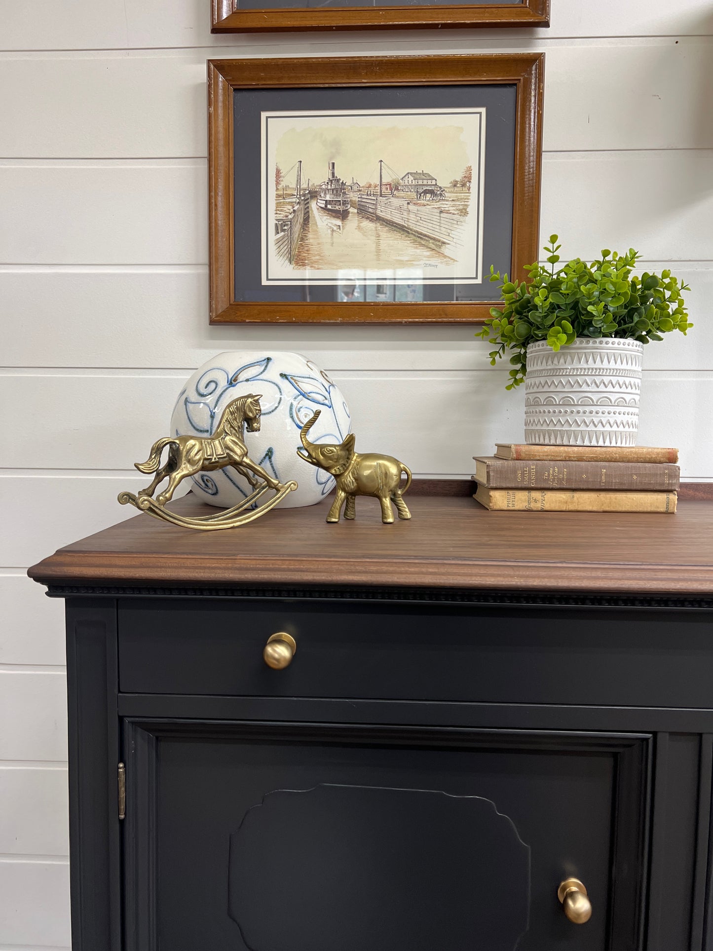 Antique Jacobean Style Sideboard Console Table