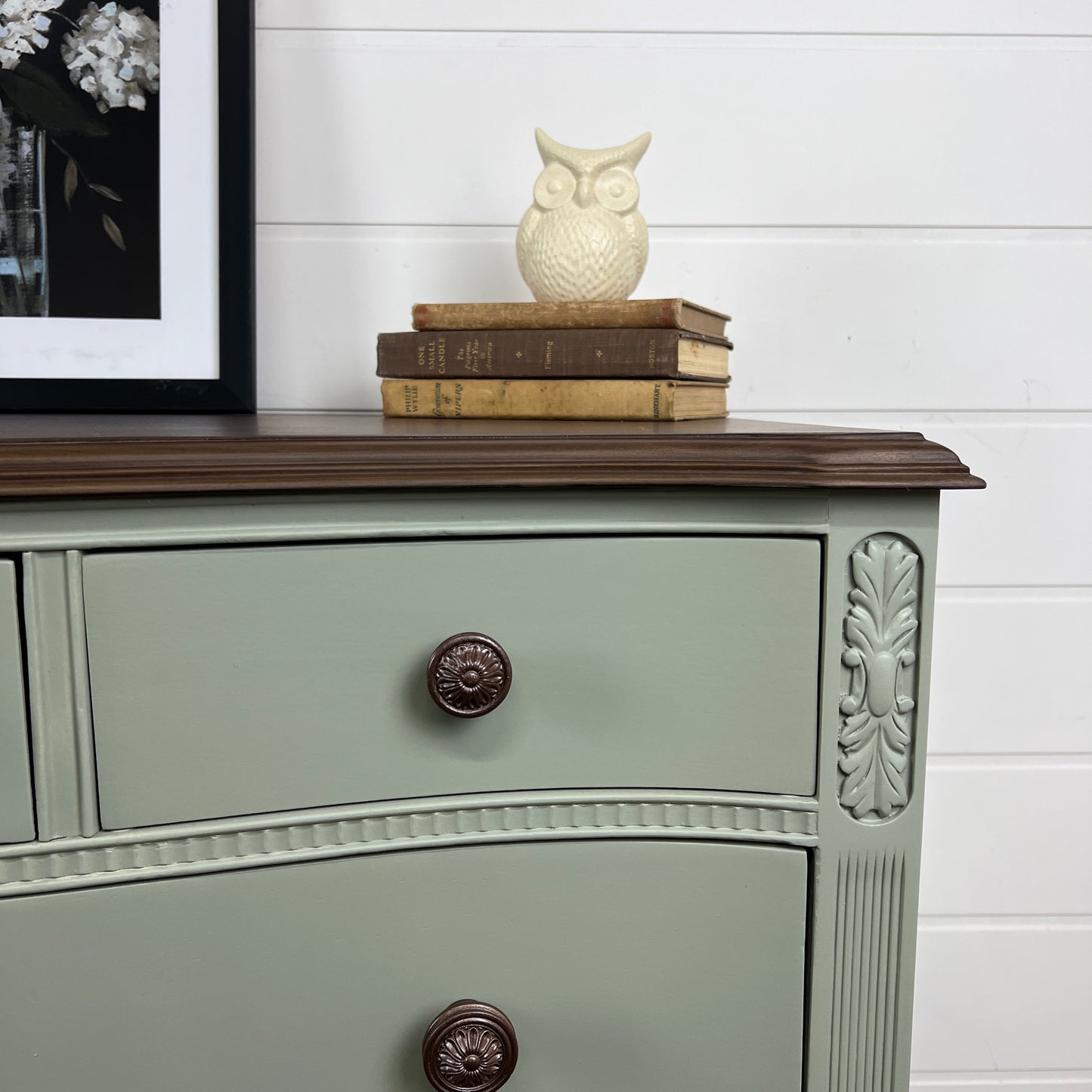 Vintage Solid Wood Serpentine Dresser