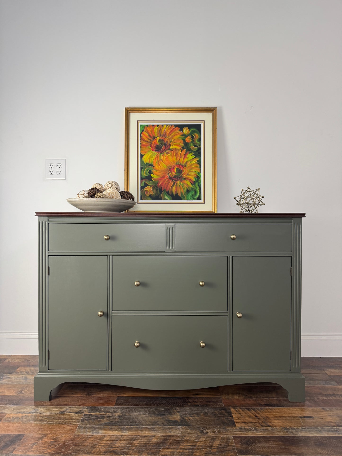 Elegant Sage Green Sideboard/Buffet