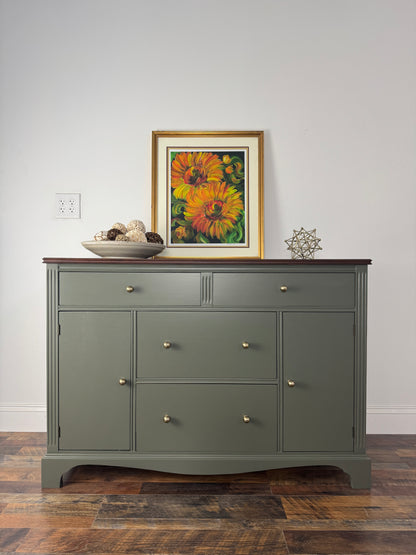 Elegant Sage Green Sideboard/Buffet