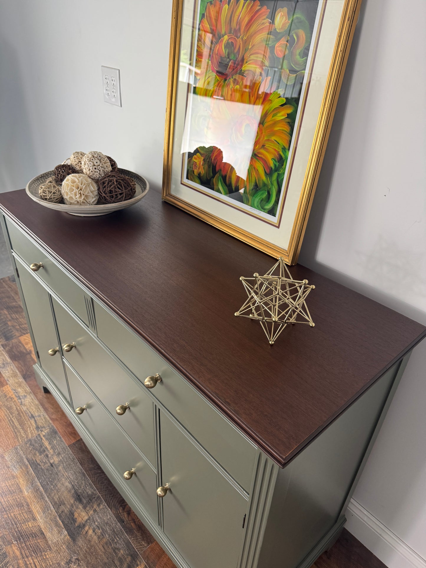 Elegant Sage Green Sideboard/Buffet