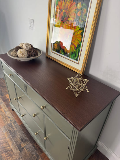 Elegant Sage Green Sideboard/Buffet