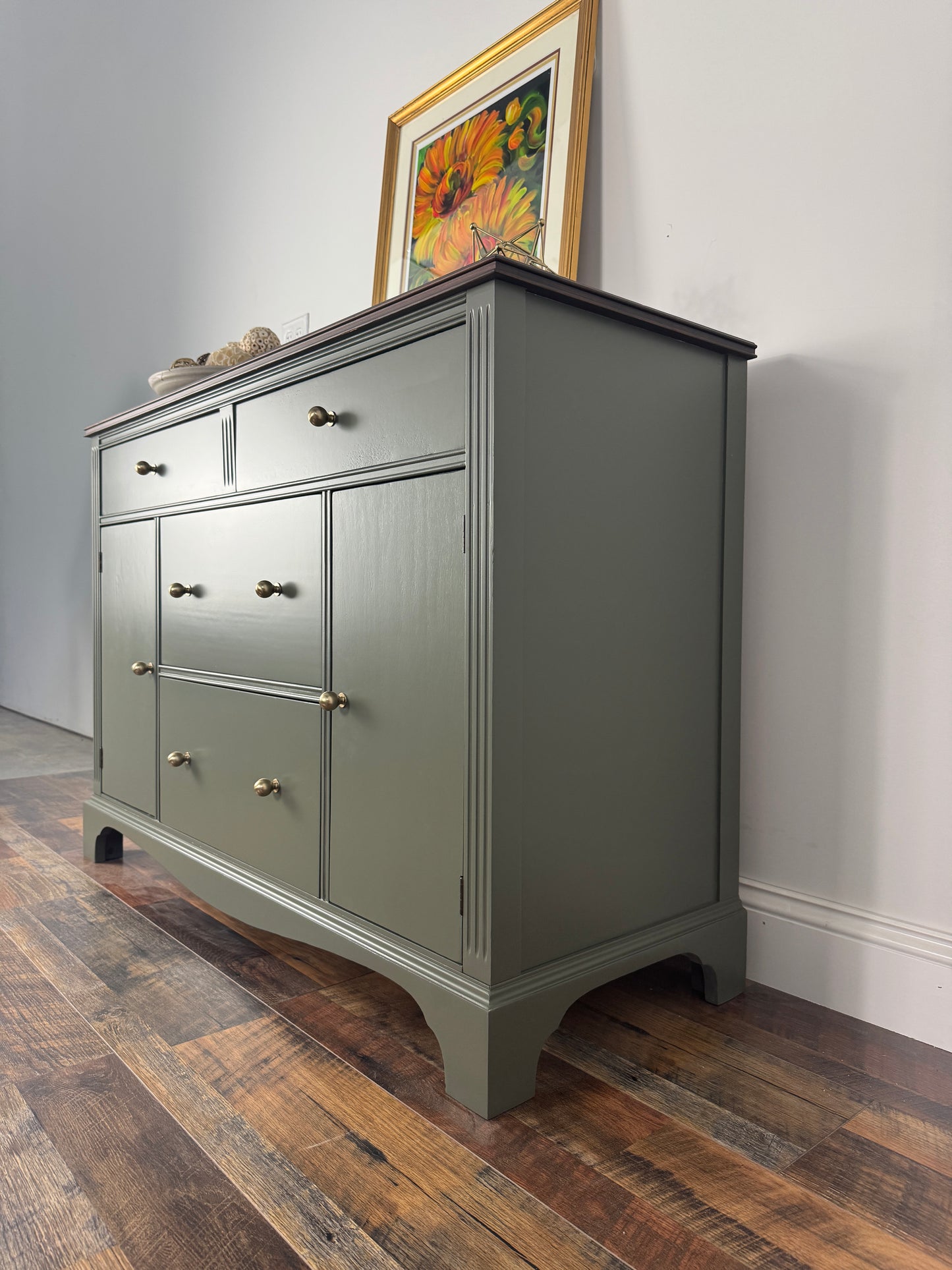 Elegant Sage Green Sideboard/Buffet