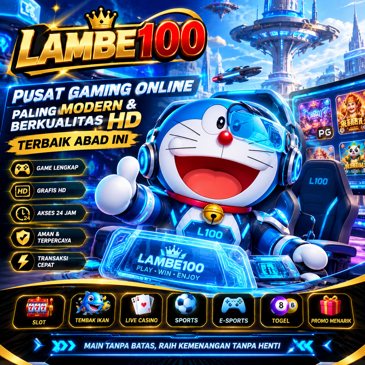 LAMBE 100 : Pusat Gaming Online Paling Modern & Berkualitas HD Terbaik Abad Iniby Hey siriusly